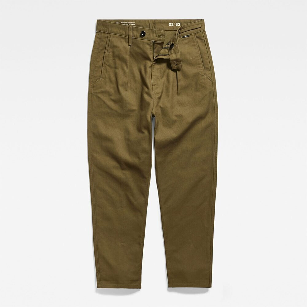 G-Star Pleated Relaxed Fit Chino Pants (D20147-D190-C744) green