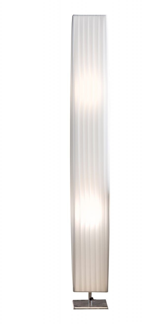 bei 120 cm Latex-Lampenschirm Parto Metall € Stehlampe Preisvergleich ab SalesFever verchromtes weiß 47,59 | Plissee