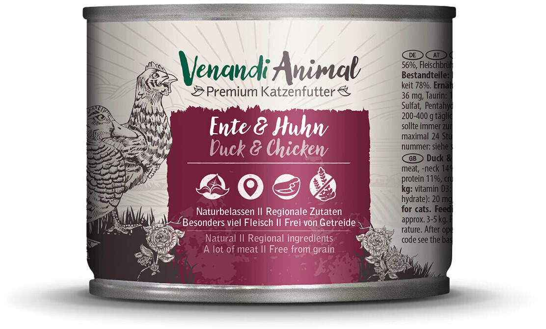 Venandi Animal Wet food chicken & duck 200g
