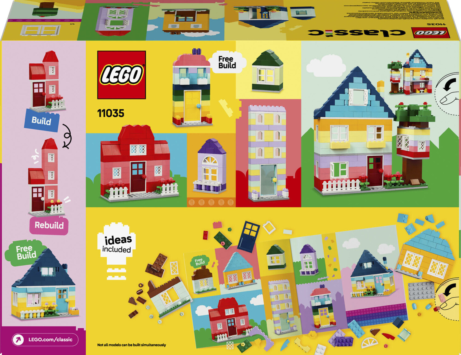 LEGO Classic Case Creative, Set Costruzioni in Mattoncini, Giochi Creativi  per Bambini e Bambine da 4 Anni in su, Modellini di Casa Giocattolo con  Accessori per Giovani Costruttori 11035 : : Giochi