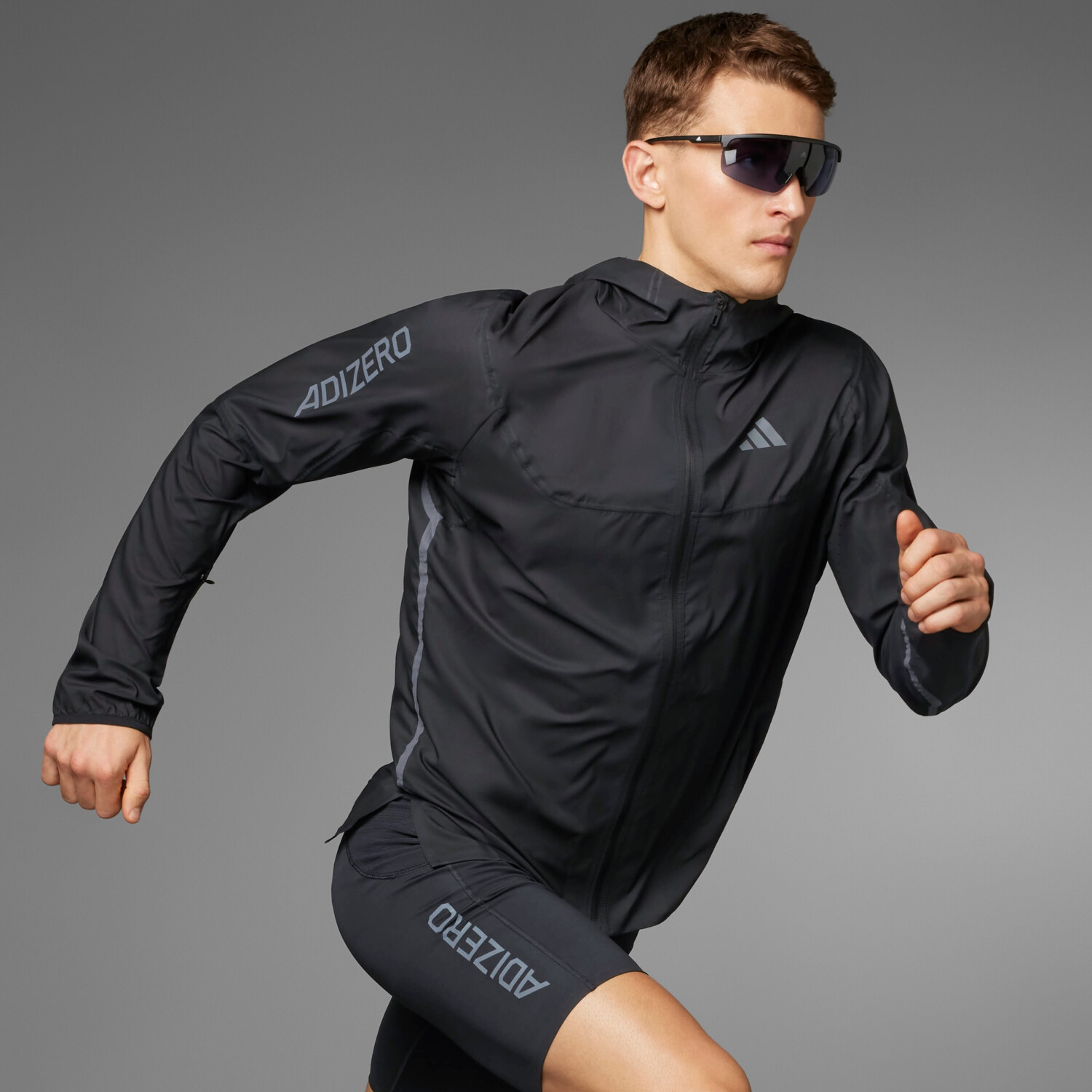 Adidas Adizero Running Lightweight Jacket Men IT2527 black ab 128 95 Preisvergleich bei idealo