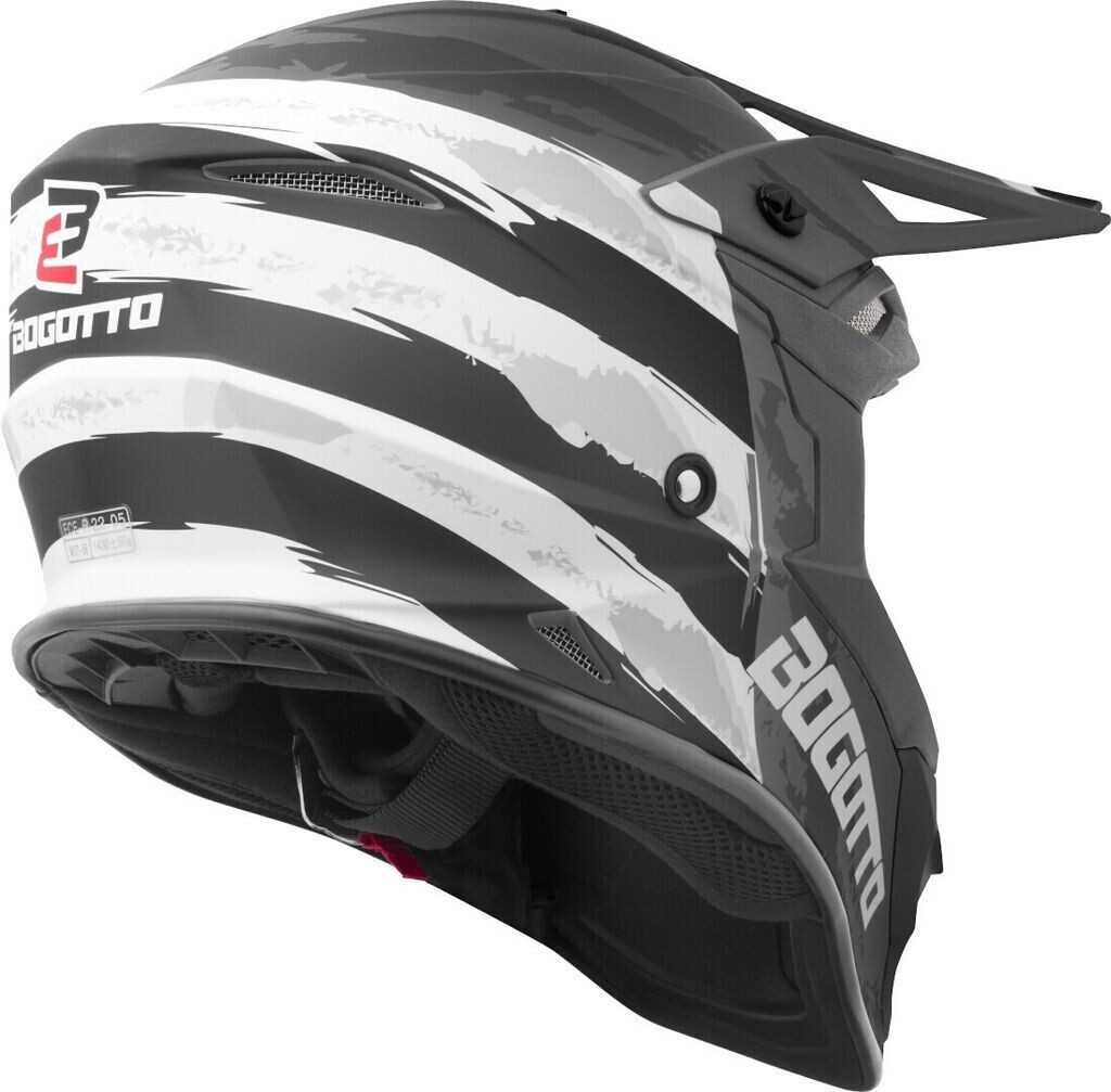 Casque Motocross Bogotto V337 Wild-Ride - Protection ECE 22-05, Aérations Métal, Doublure Lavable - Taille 2XL