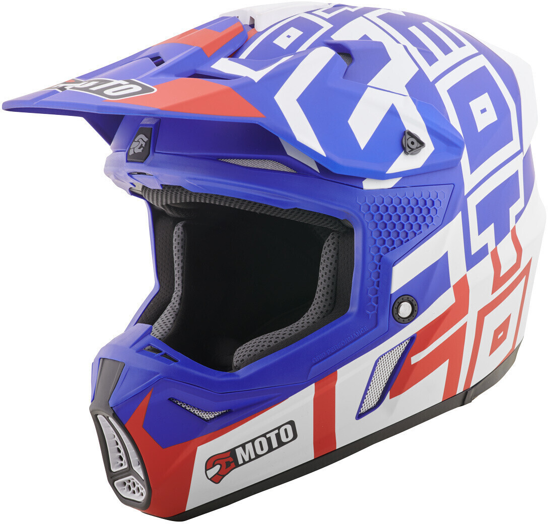 Photos - Motorcycle Helmet FC-Moto FC-Moto Merkur Flex white/red/blue