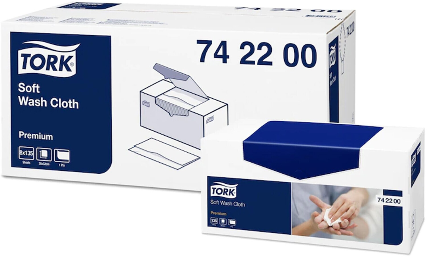 Tork Premium wash cloth 30 x 32 cm (8 x 135 sheets)