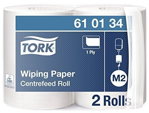 Tork 610134 M2 Wipe roll 1-ply white (2 rolls)