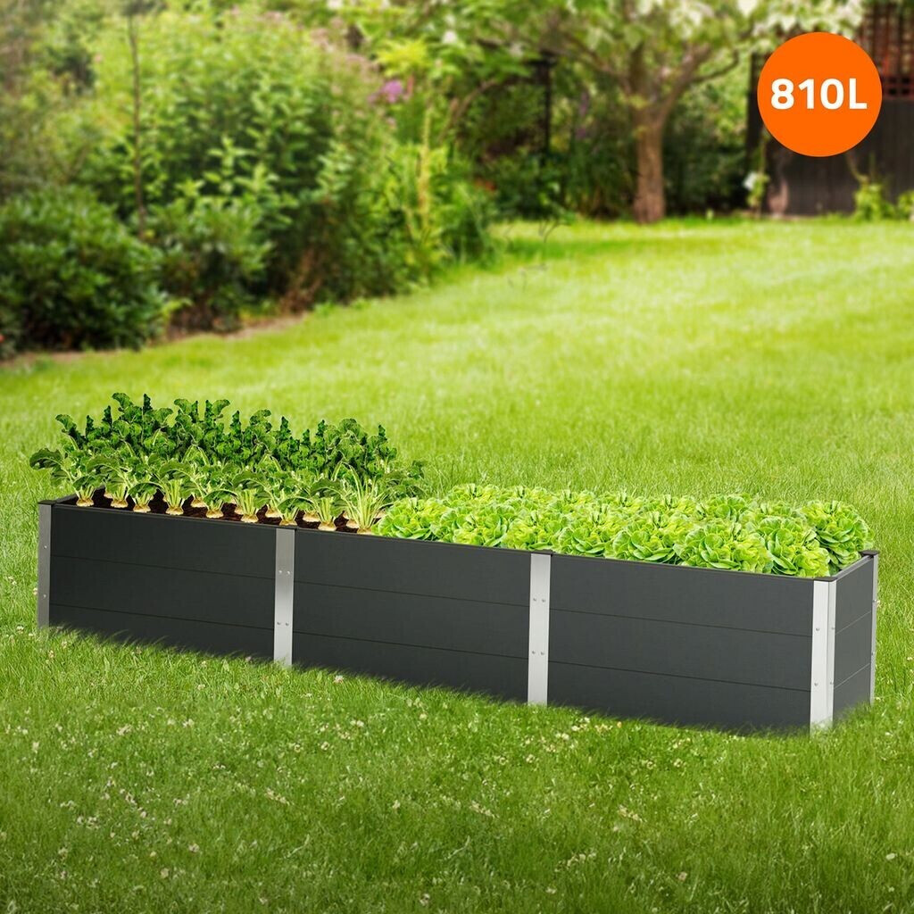 MLDesign Hochbeet aus WPC 300x50x54cm Anthrazit (490010425) ab 208,90