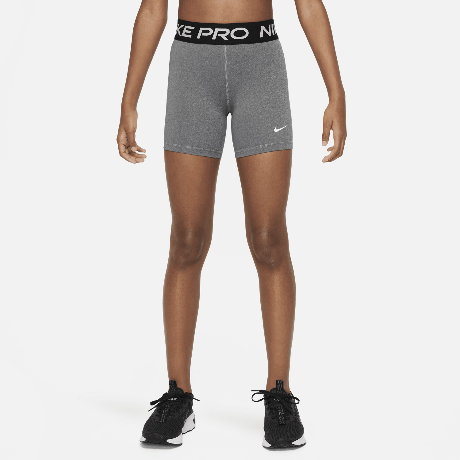 Buy Nike Pro Older Kids Girls Shorts DA1033 carbon heather white from 15.99 Today Best Deals on idealo