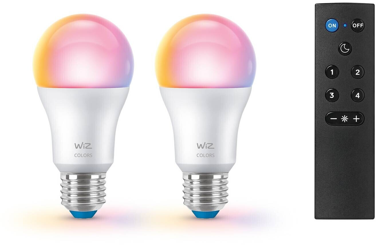 Wiz A60 LED matt WiFi E27 8.5W RGBW Remote 2er F