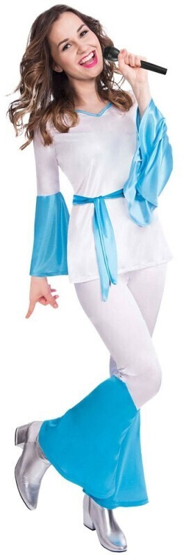 Amscan 70s Dancing Star ladies costume turquoise/white