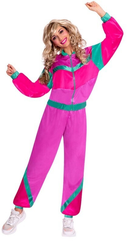 Amscan 80s chick jogging suit for ladies pink