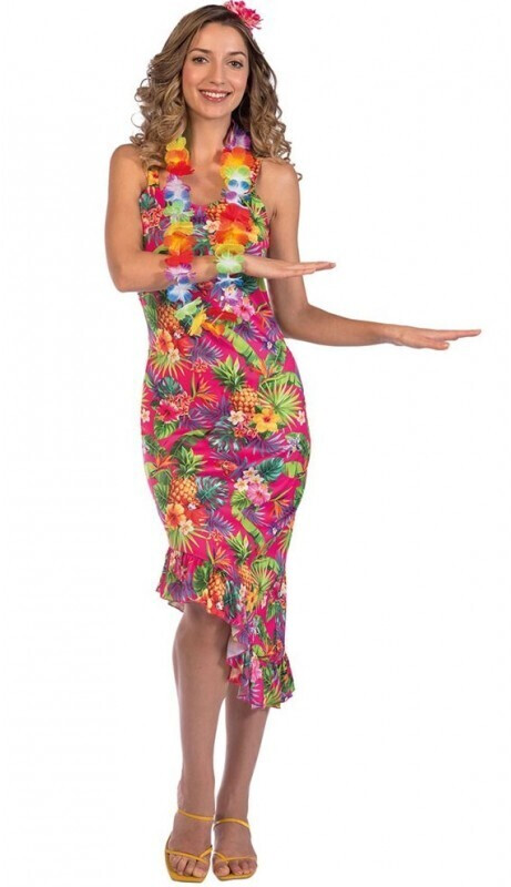 Amscan Hawaii set costume for ladies colorful