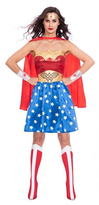 Amscan License Wonder Woman ladies costume red/blue