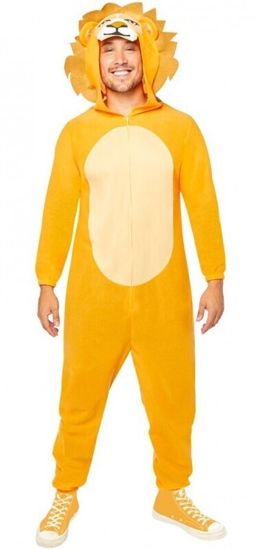 Amscan Lion jumpsuit costume for men yellow