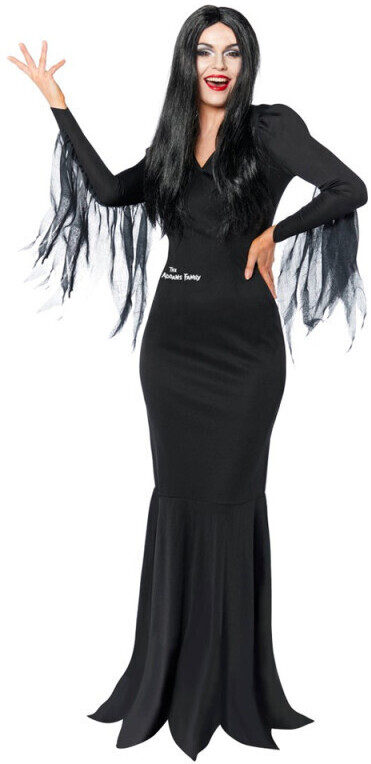 Amscan Morticia Addams Family costume for ladies black
