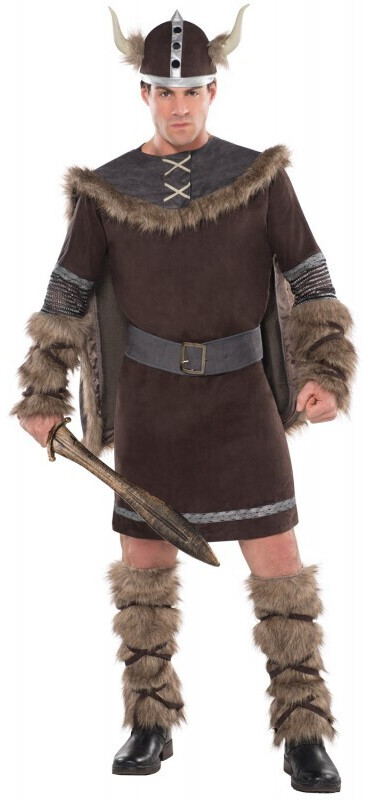 Amscan Ragar Viking men's costume brown