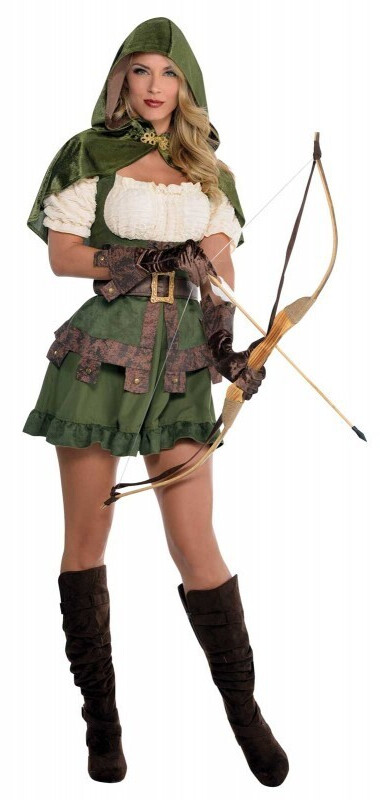 Amscan Ruby Hood ladies costume green/brown