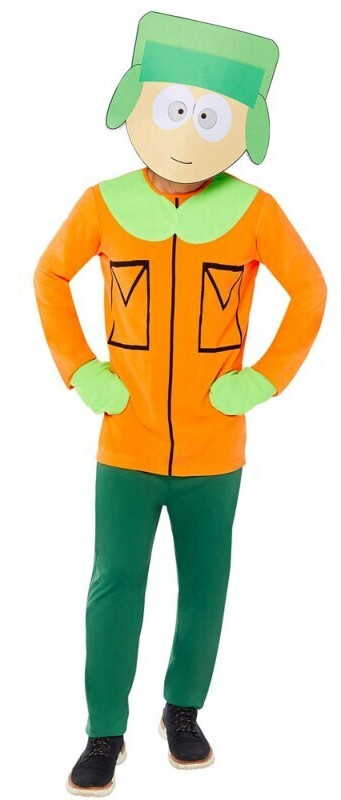 Amscan Southpark Kyle costume for men orange/green