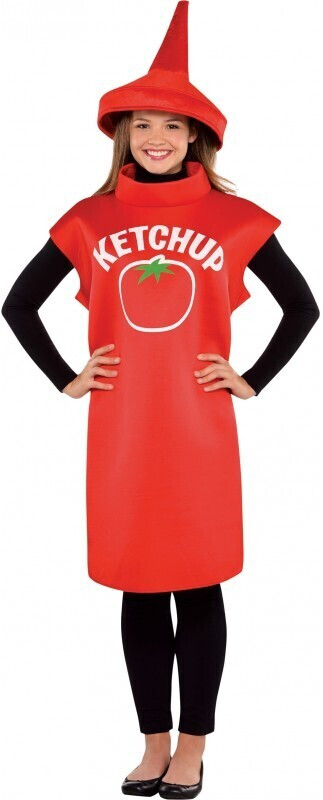 Amscan Sweet Ketchup Bottle Costume red