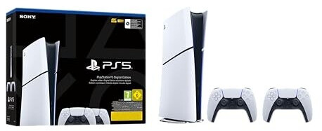 Sony PlayStation 5 Slim (PS5 Slim) Digital Edition + 2 DualSense Controller