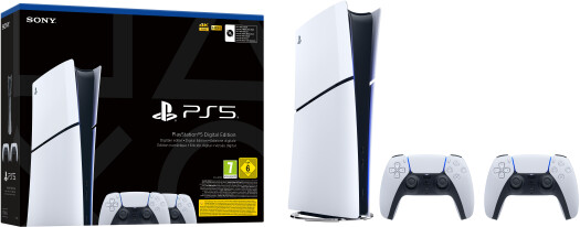 Sony PlayStation 5 Slim (PS5 Slim) Digital Edition + 2 DualSense Controller, Bild 2