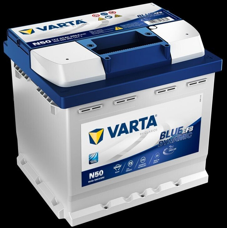Vendita 550500055 (N50) VARTA BLUE dynamic EFB, Batteria auto Start&Stop  EFB 12V 50Ah 550A(EN), DX (0), Codice: N50 Varta - 550500055