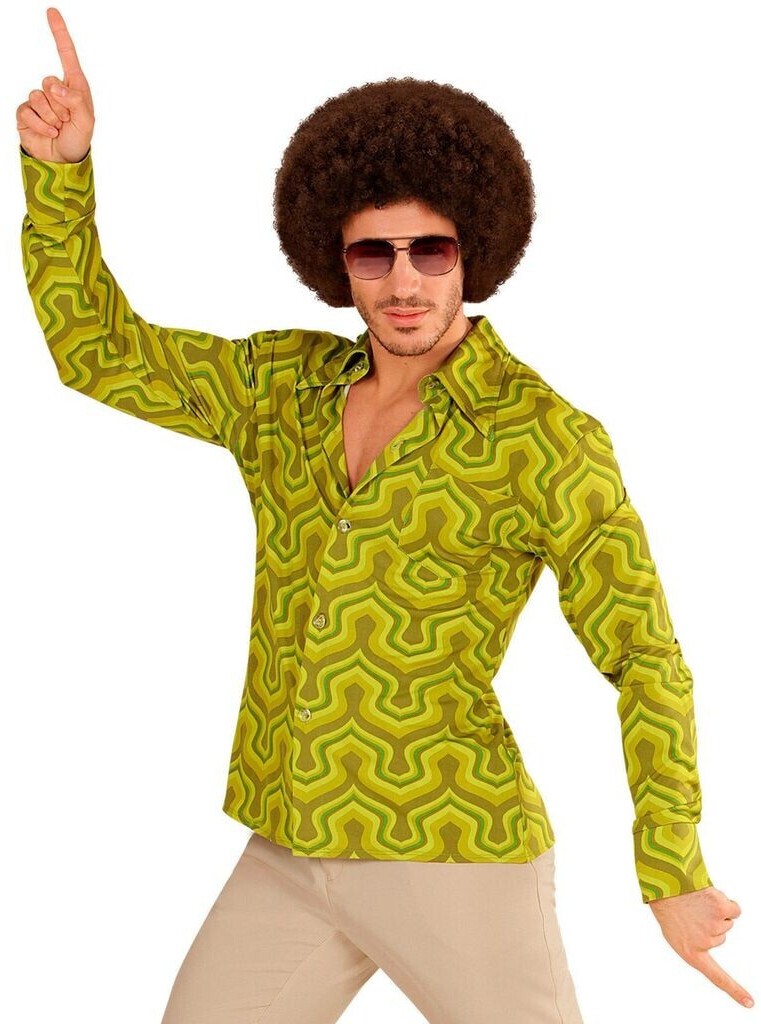 Widmann 70's disco shirt Sammy men green