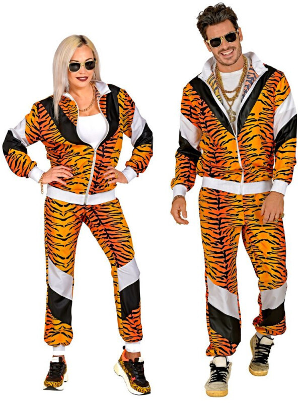 Widmann 80s tiger tracksuit for adults orange