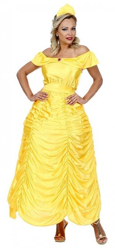 Widmann Beauty Queen ladies costume classic yellow