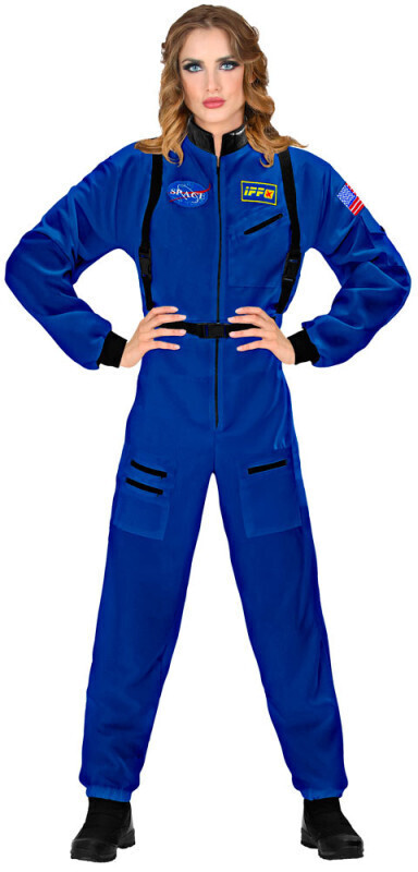 Widmann Blue astronaut ladies costume blue