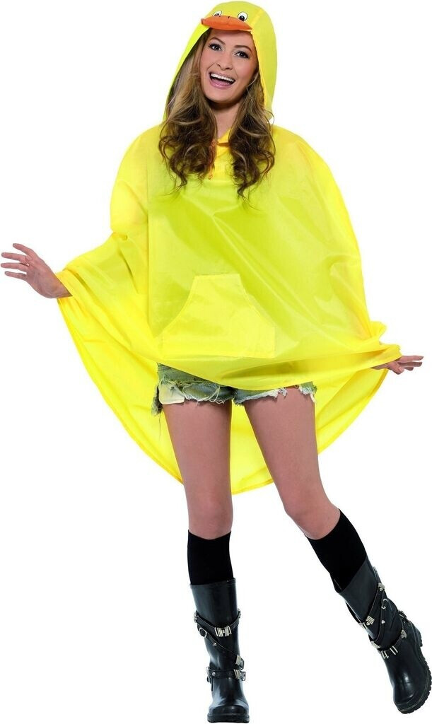 Smiffy's Duck Party Poncho Rain Cover yellow