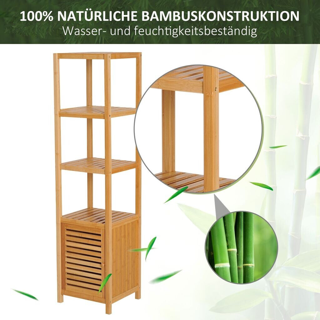 HomCom Mobile Alto Bambù 36x33x140cm naturale a € 56,65 (oggi)