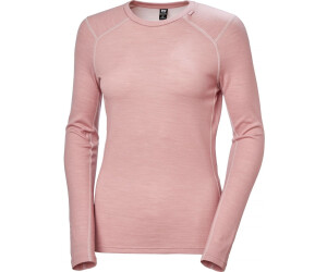 T-shirt Thermique Helly Hansen Femme – Laine Mérinos Lifa – Blanc, Taille L