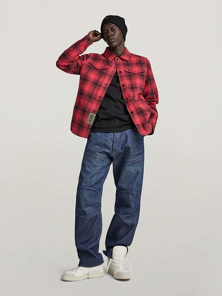 G-Star 5620 G-Star Elwood Loose Jeans (D23697) worn in blue mine