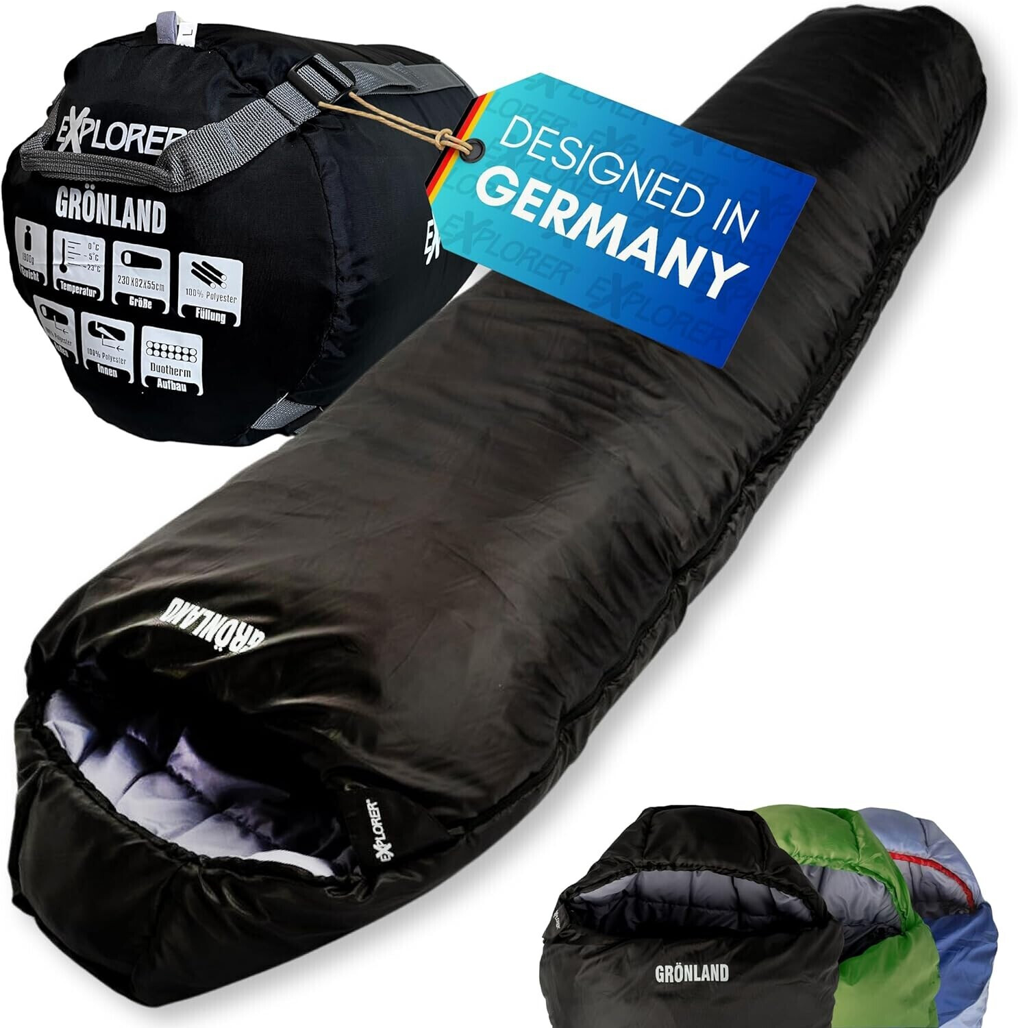 Explorer Gronland Mummy Sleeping Bag black ab 59 95 Preisvergleich bei idealo