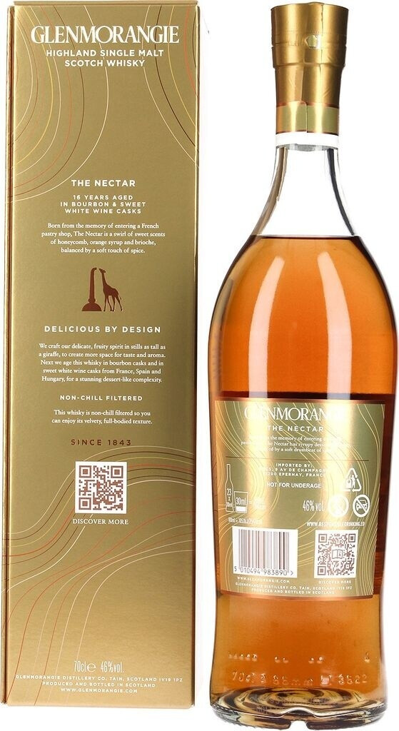 Glenmorangie 16 Years Old The Nectar Highland Single Malt Scotch Whisky 0,7l 46%