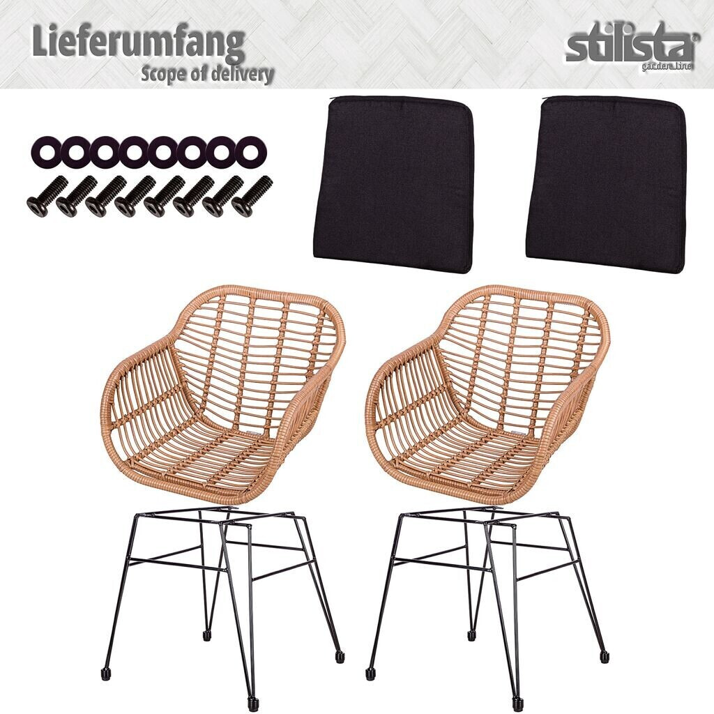 Stilista Gartenstuhl 2er Set Polyrattan braun (30050344) ab 149,99
