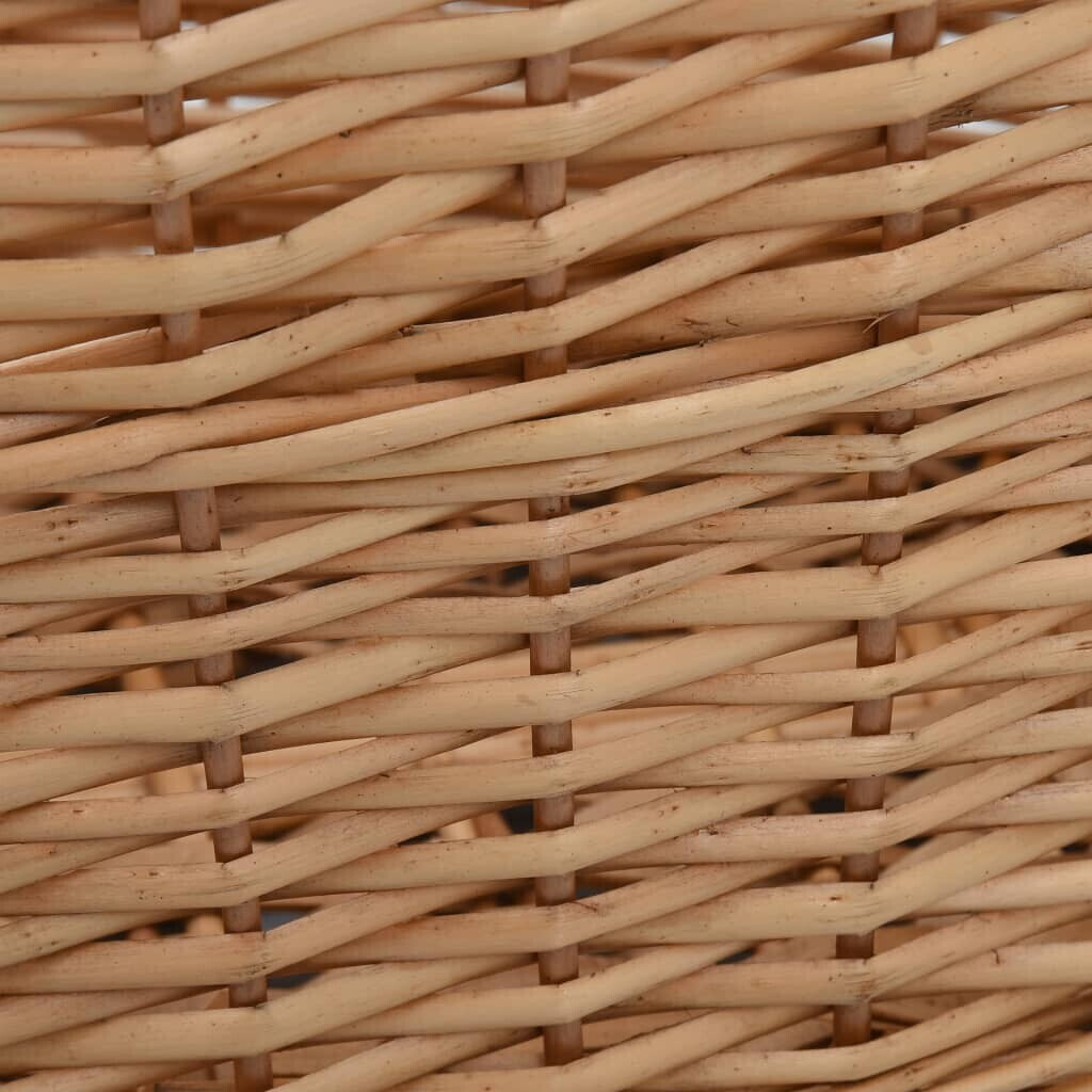 vidaXL Cesta per legna con maniglie salice naturale 58x42x29 cm a € 62,90  (oggi)