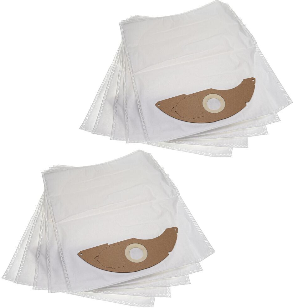 vhbw 10x vacuum cleaner bags compatible with Kärcher NT 22/1 Ap L, NT 22/1 Ap Te L vacuum cleaner - micro fleece, 42cm x 26.5cm white