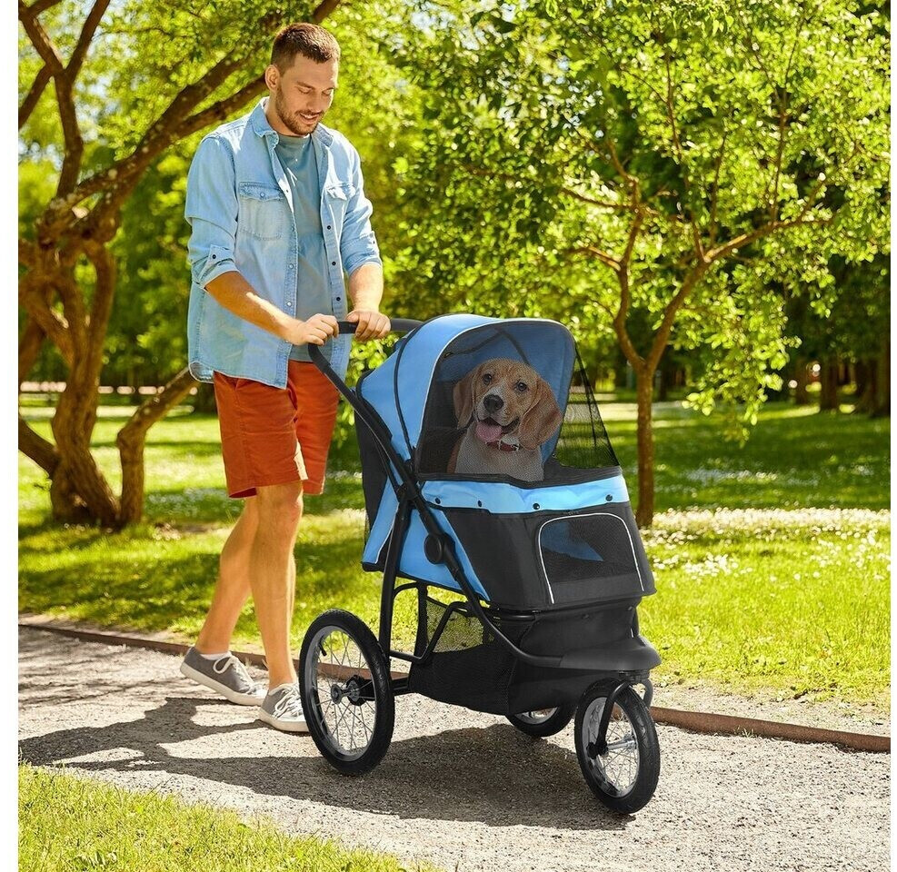 Pawhut Poussette pour chien blue Pawhut Poussette pour chien blue