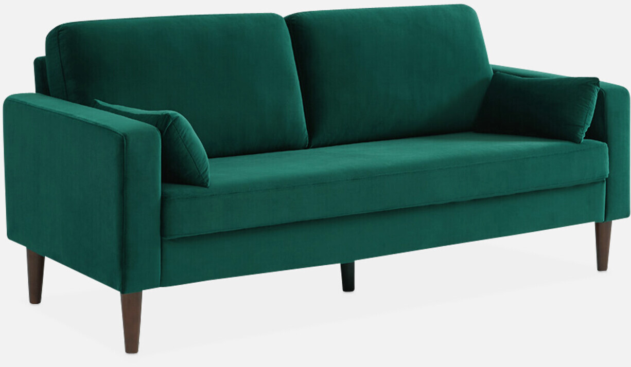 sweeek 3-seater Bjorn Hevea wood, English green walnut wood