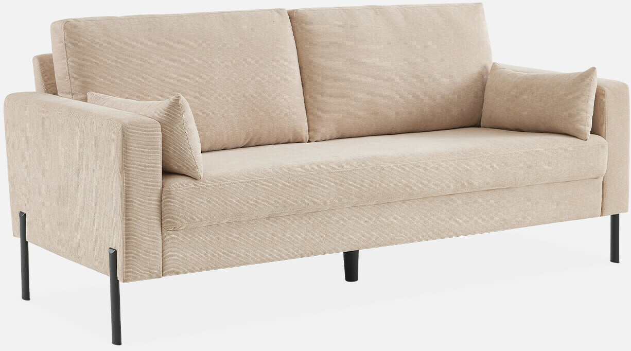 sweeek 3-seater single sofa Bjorn Cord straight beige