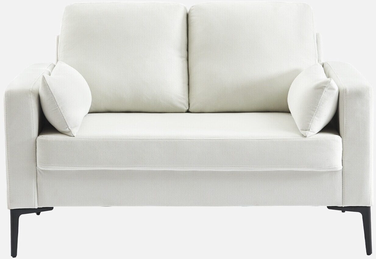 sweeek 2-seater single sofa Bjorn Cord straight white