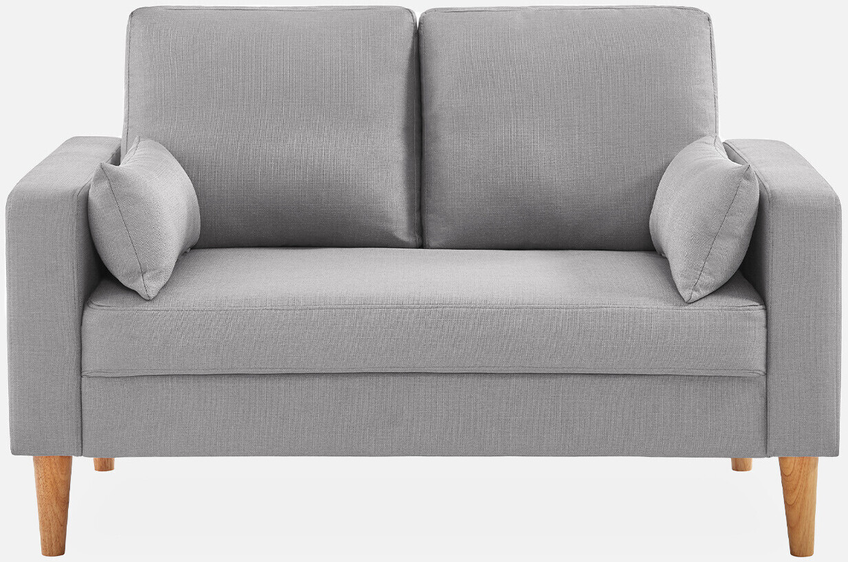 sweeek 2-seater single sofa Bjorn 2 eucalyptus in Scandinavian style light gray
