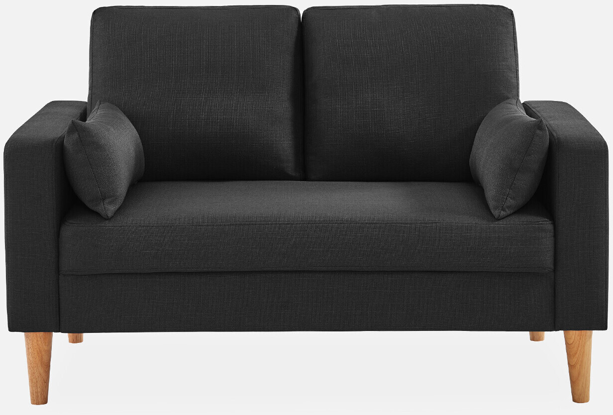 sweeek 2-seater single sofa Bjorn 2 eucalyptus in Scandinavian style dark gray