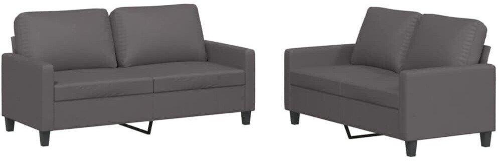 vidaXL 2 pcs. Sofa set with cushions faux leather