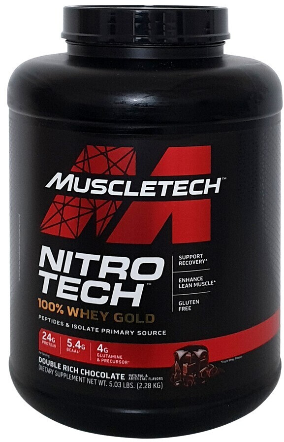 Photos - Protein MuscleTech Nitro-Tech 100 whey Gold 2270g Double Rich Chocolate 