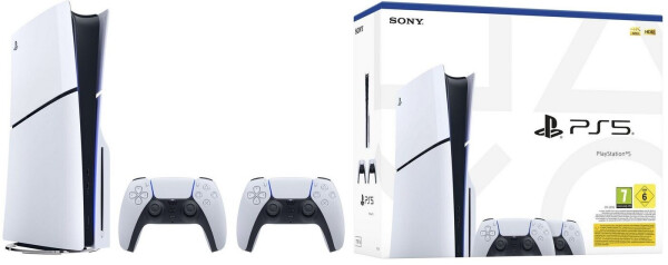 Sony PlayStation 5 Slim (PS5 Slim) Standard Edition + 2 DualSense Controller, Bild 2