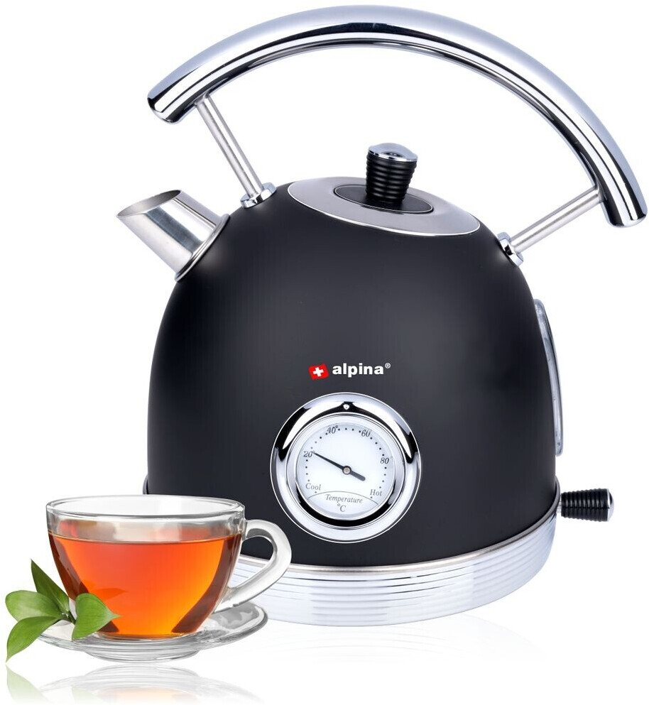 Alpina Kettle - Retro - 1.8 L Black - 1850-2200W
