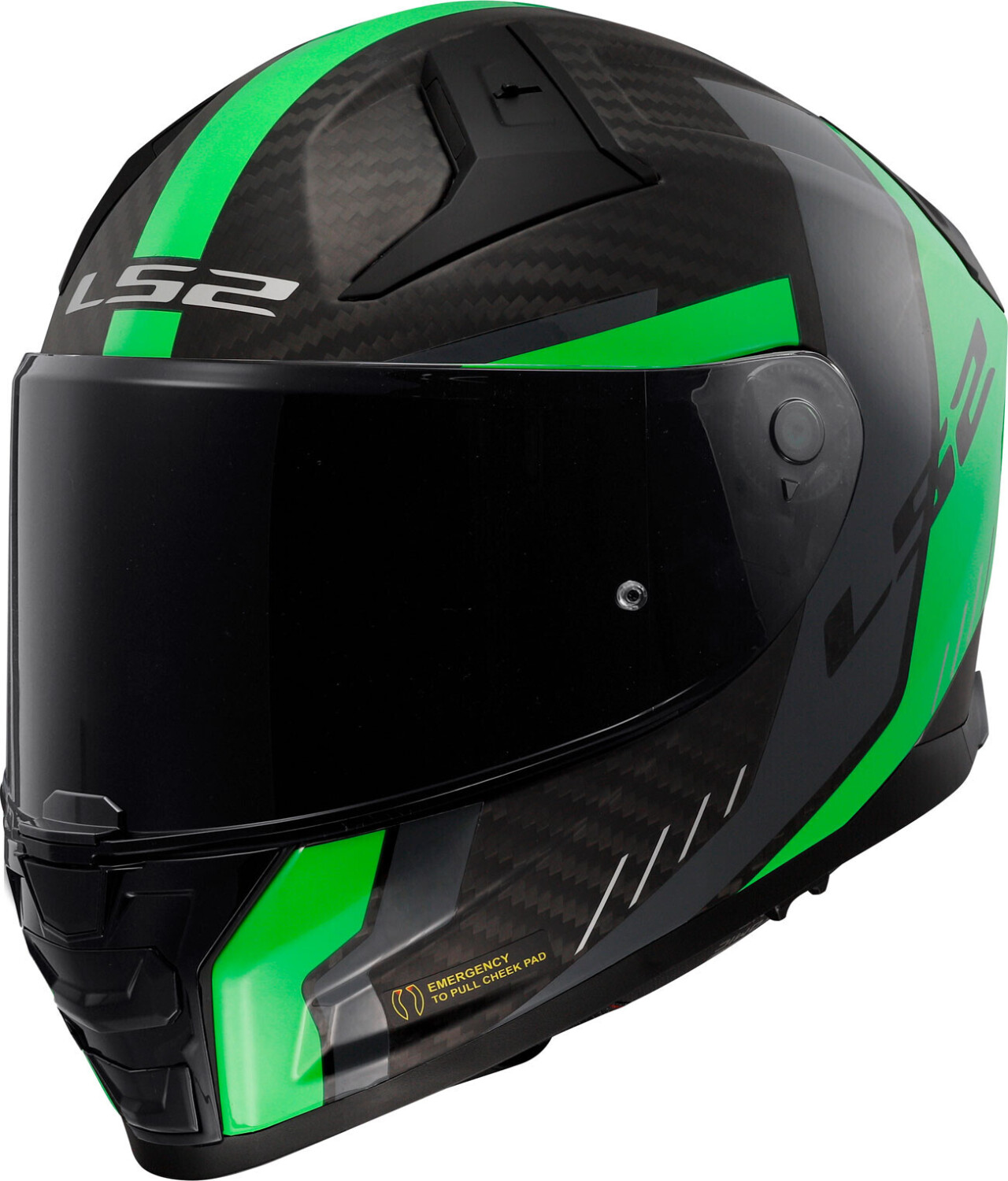 LS2 FF811 Vector II Carbon Grid Matt fluo green
