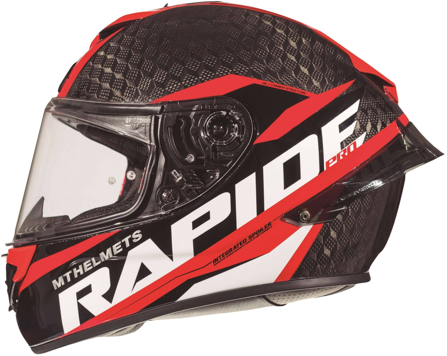 MT Helmets Rapide Pro Carbon Full Face Helmet black/red/white